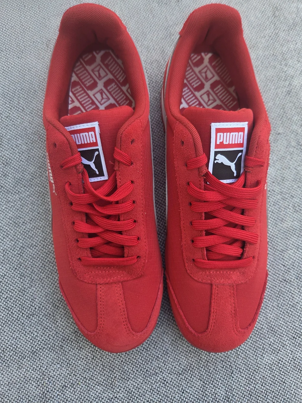 PUMA Roma Red White Suede Nylon Sneakers Men’s Size 10